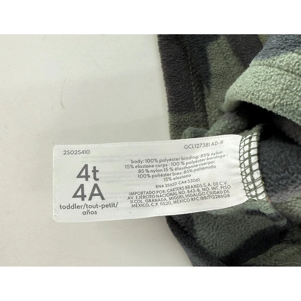 OshKosh B'gosh Kids Camo Fleece Pullover Sweatshirt Size‎ 4T Outdoors Hiking